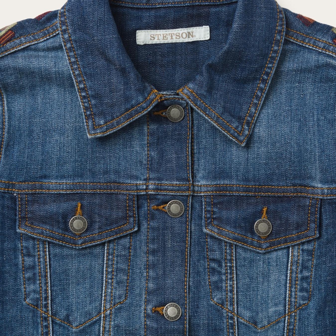 Women Jackets Stetson Western Denim Jacket Blue