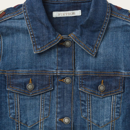 Women Jackets Stetson Western Denim Jacket Blue