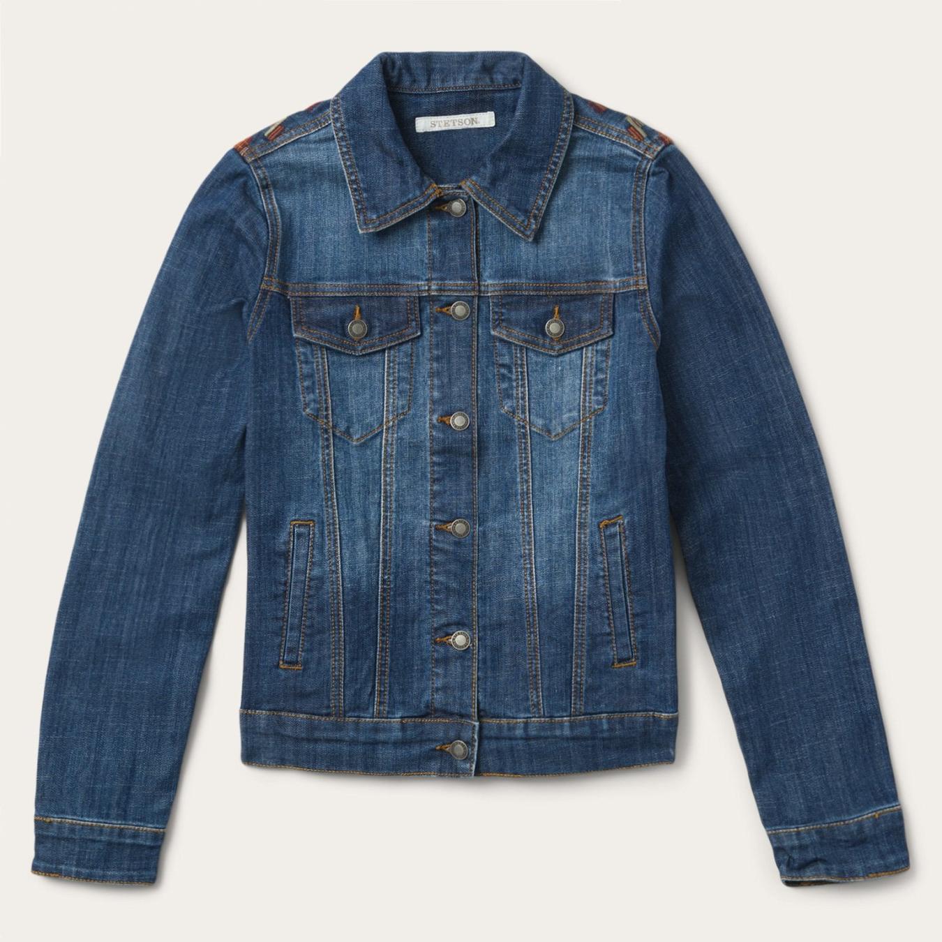 Women Jackets Stetson Western Denim Jacket Blue