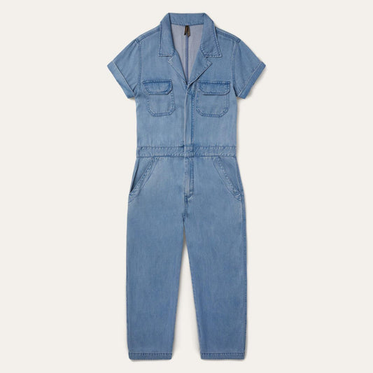 Women Jumpsuits Stetson Notch Collar Jumpsuit Blue