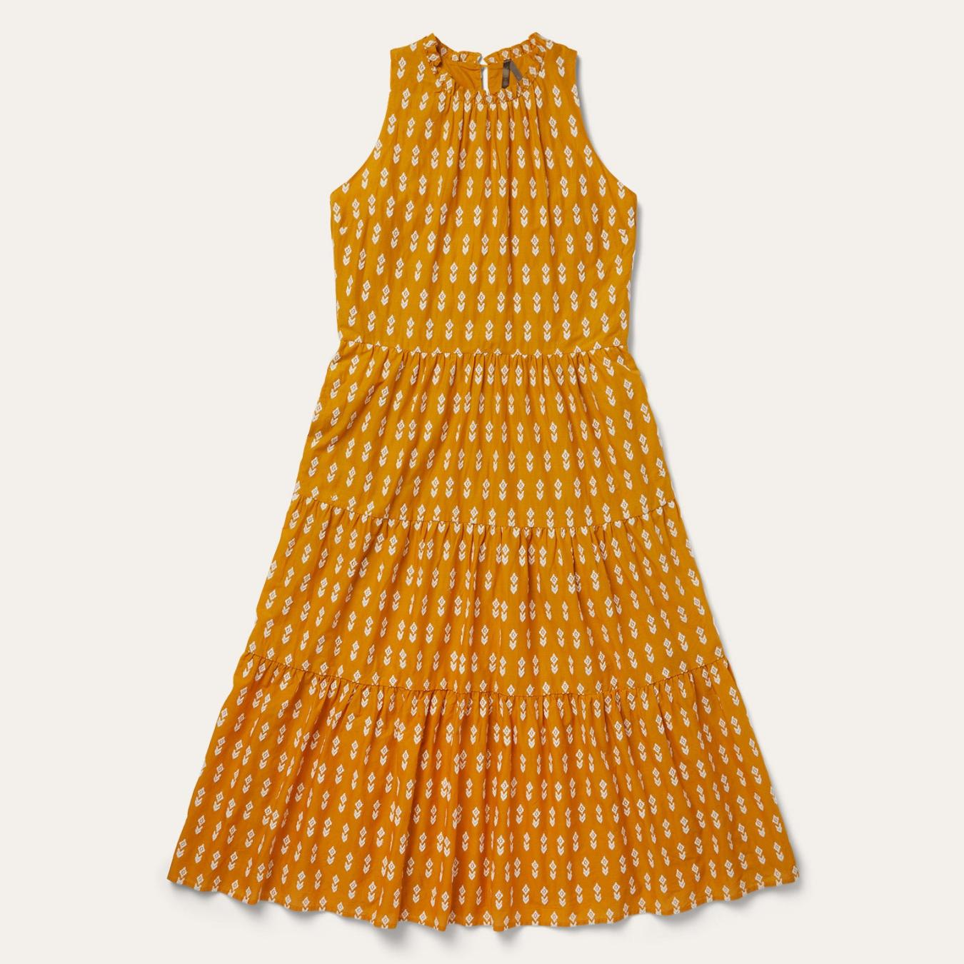 Women Midi Stetson Aztec Dress Yellow