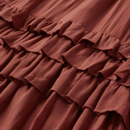 Women Midi Stetson Cinnamon Herringbone Dress Brown