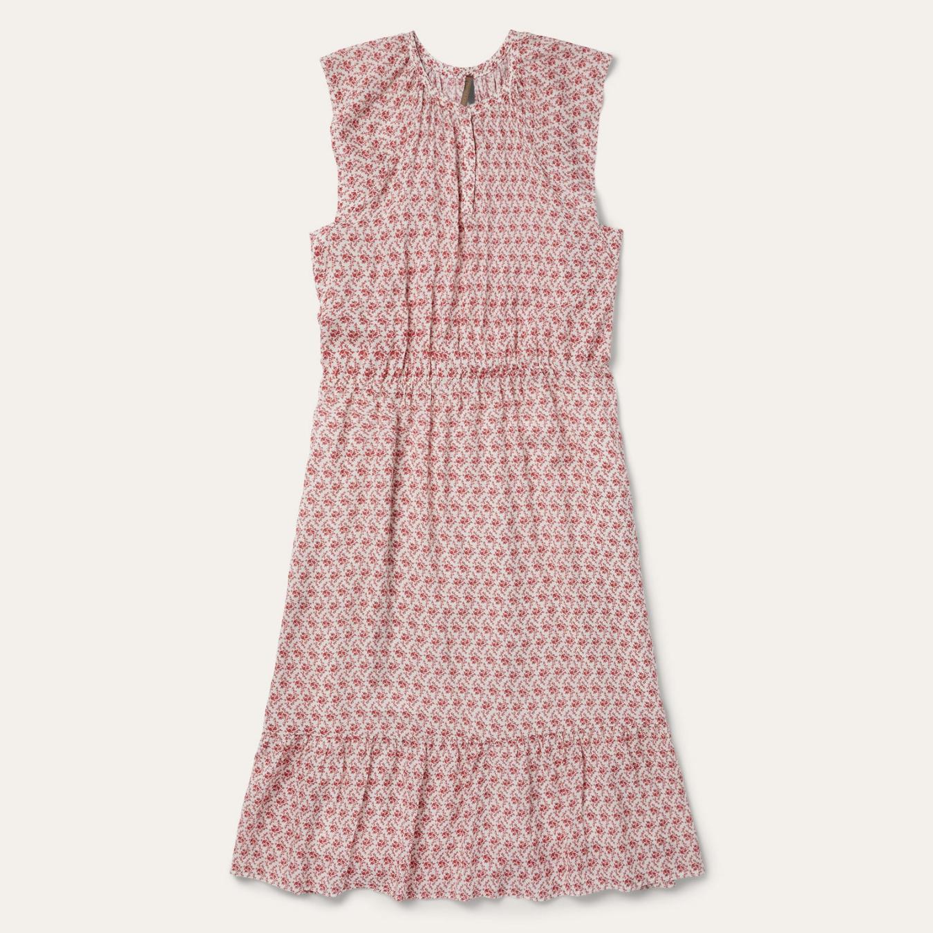 Women Midi Stetson Cottage Floral Dress Red