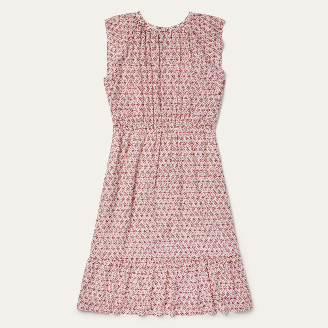 Women Midi Stetson Cottage Floral Dress Red