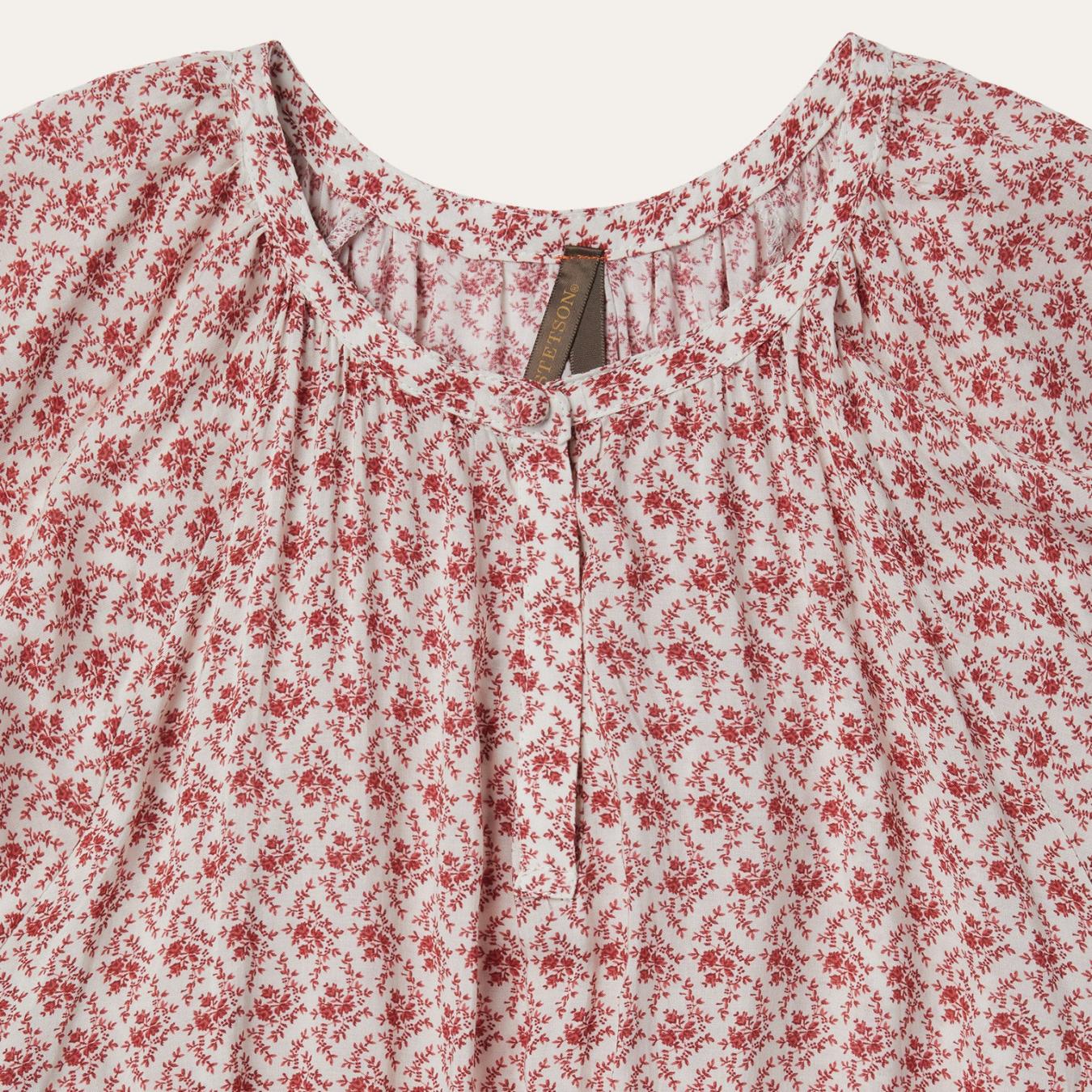 Women Midi Stetson Cottage Floral Dress Red