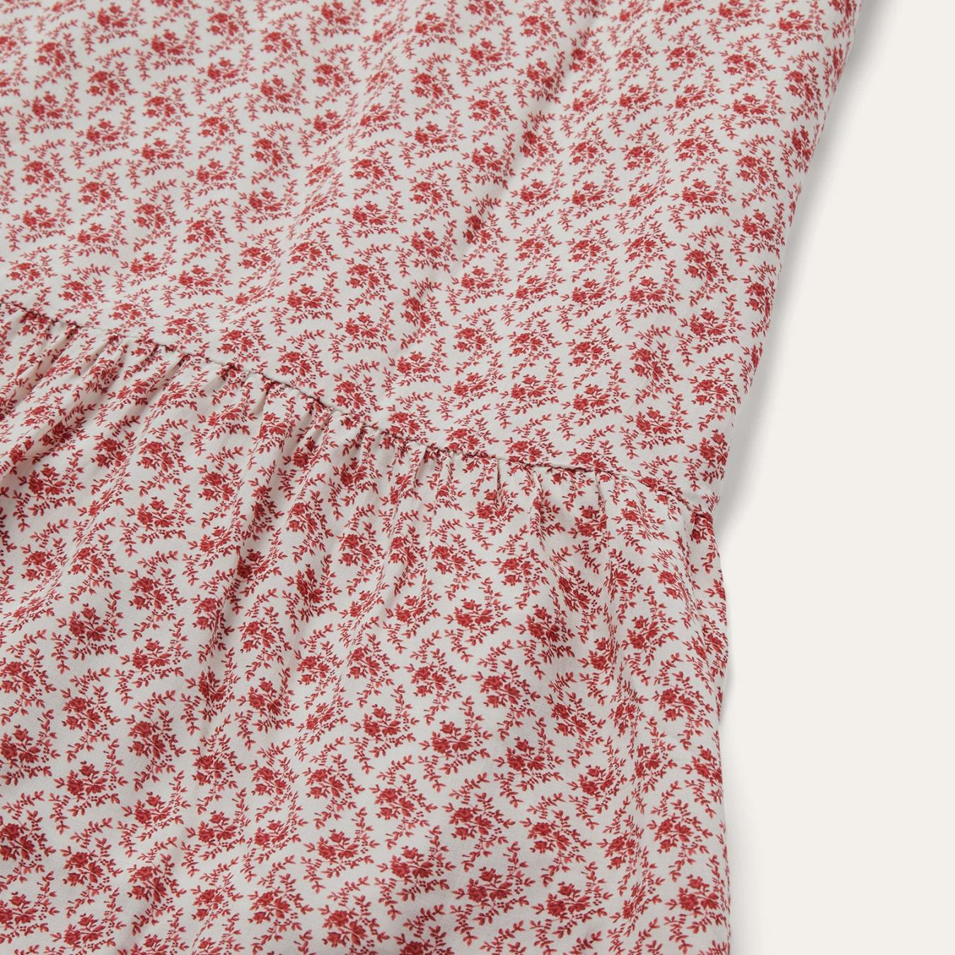 Women Midi Stetson Cottage Floral Dress Red