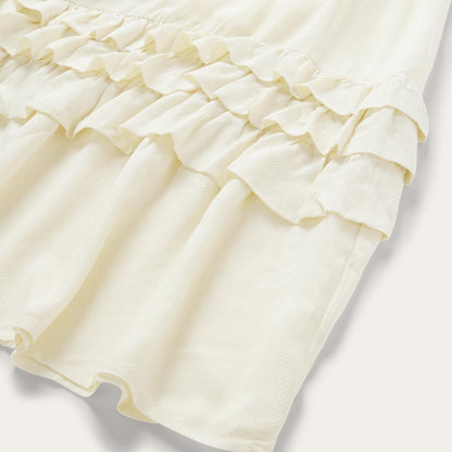 Women Midi Stetson Cream Herringbone Dress White
