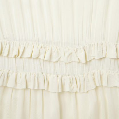Women Midi Stetson Cream Herringbone Dress White