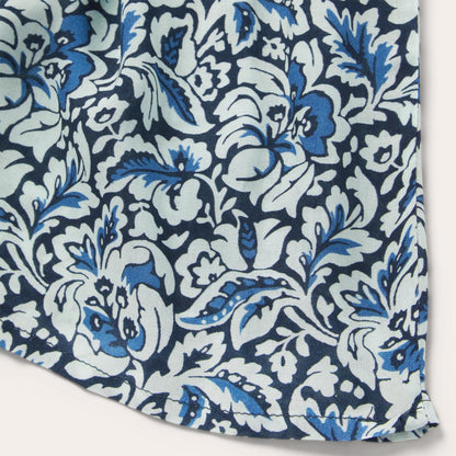 Women Midi Stetson Indigo Tapestry Print Prairie Dress Blue