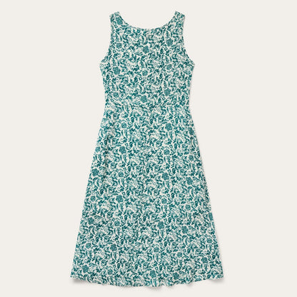 Women Midi Stetson Jade Floral Print Sleeveless Dress Green