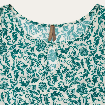 Women Midi Stetson Jade Floral Print Sleeveless Dress Green