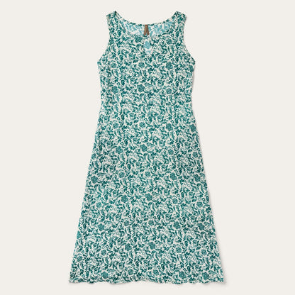 Women Midi Stetson Jade Floral Print Sleeveless Dress Green