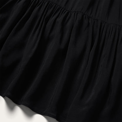 Women Midi Stetson Solid Rayon Sleeveless Prairie Dress Black