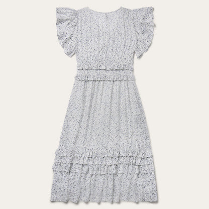 Women Midi Stetson Stars Print Dress White