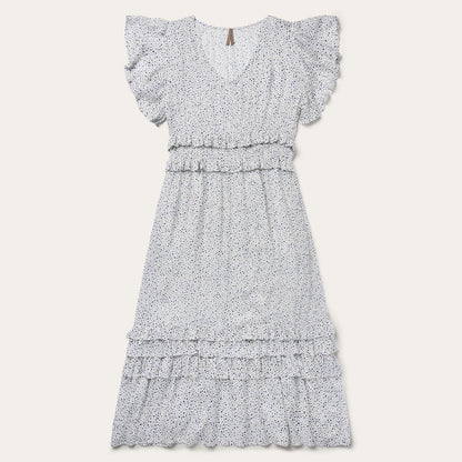 Women Midi Stetson Stars Print Dress White