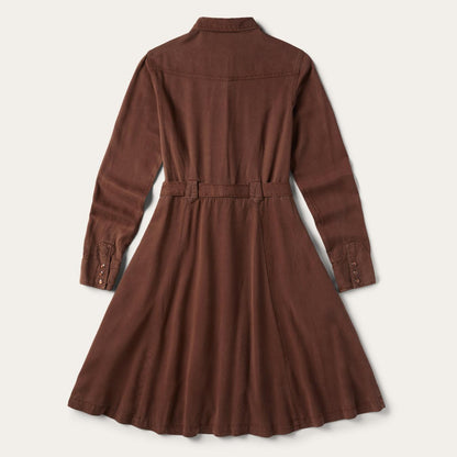 Women Midi Stetson Tobacco Western Dress Brown