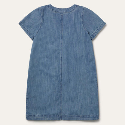 Women Mini Stetson Denim Swing Dress Blue