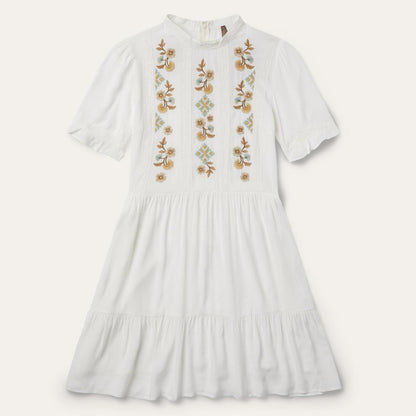Women Mini Stetson Flat Weave Dress White