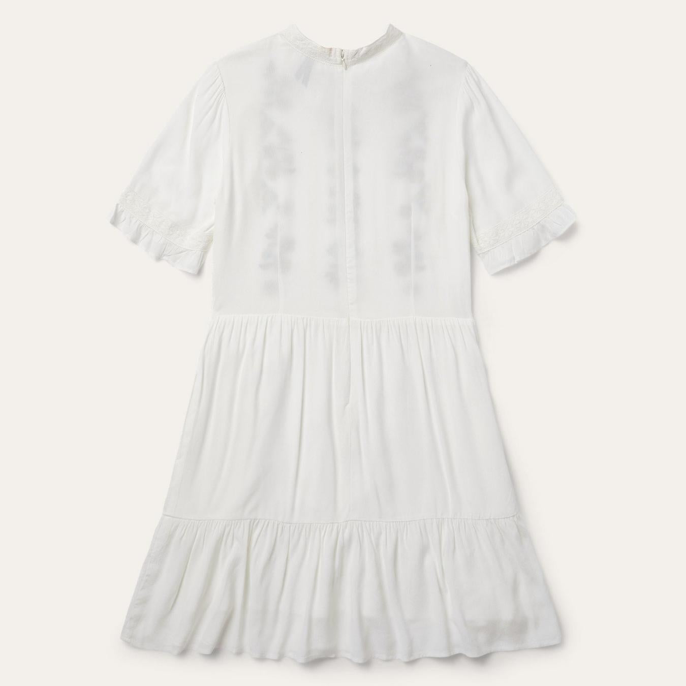 Women Mini Stetson Flat Weave Dress White