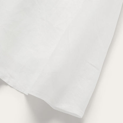 Women Mini Stetson White Linen Shirt Dress White