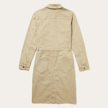 Women Mini Stetson Workwear Inspired Shirt Dress Tan