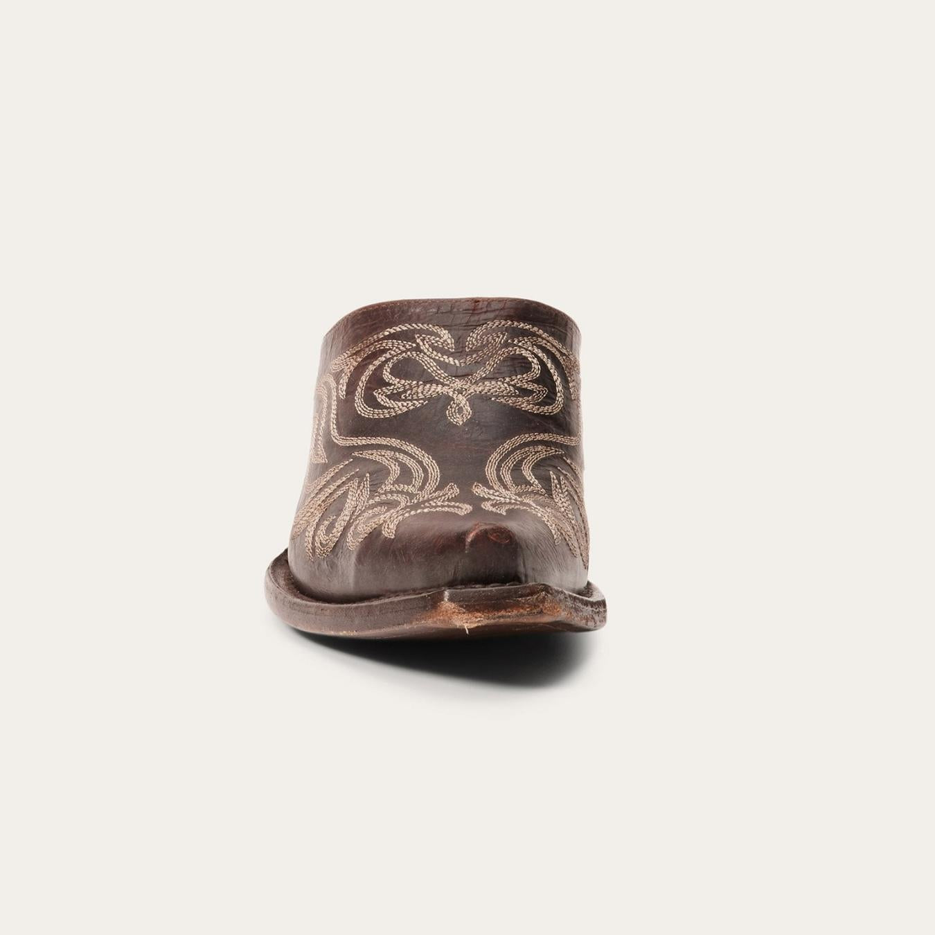 Women Mules Stetson Adley Vintage Finished Leather Mules Brown
