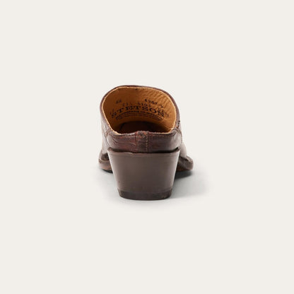 Women Mules Stetson Adley Vintage Finished Leather Mules Brown