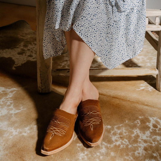 Women Mules Stetson Reed Western Mules Brown