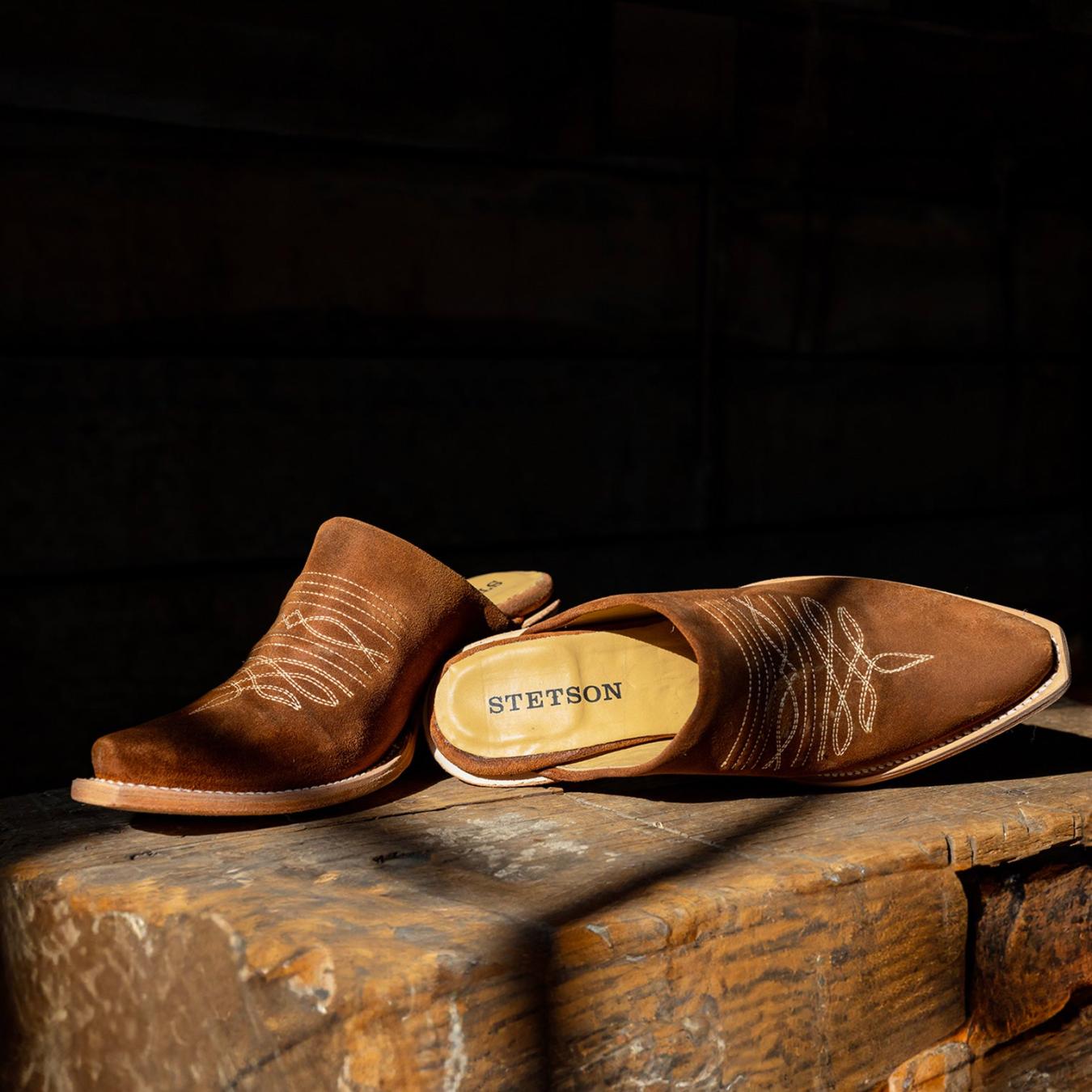 Women Mules Stetson Reed Western Mules Brown