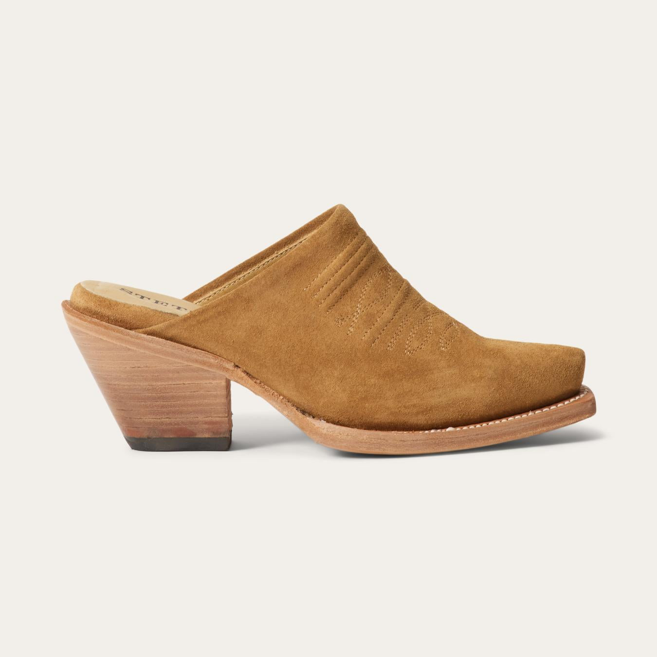 Women Mules Stetson Reed Western Mules Tan