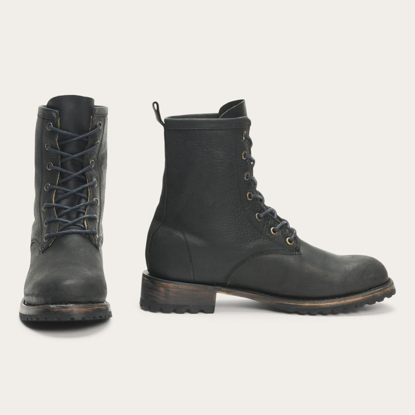 Women Outdoor Stetson Sam Lace Up Black Leather
