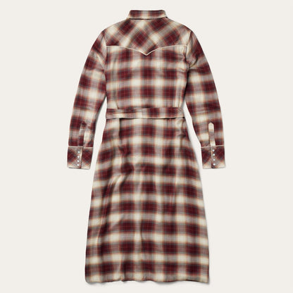 Women Shirt Dresses Stetson Black Cherry Plaid Shirt Dress Red