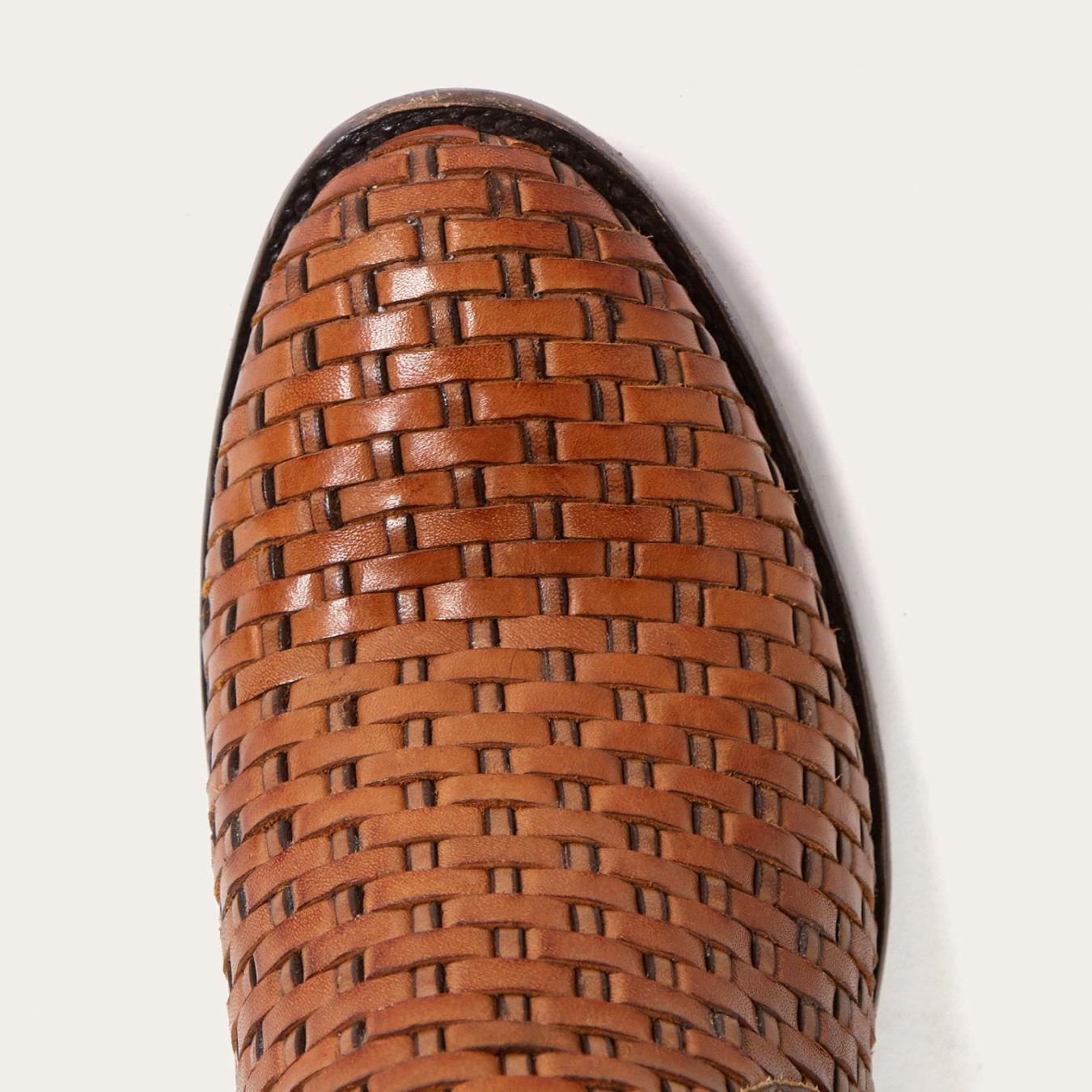 Women Shorties Stetson Basketweave Side Zip Ankle Boot Brown