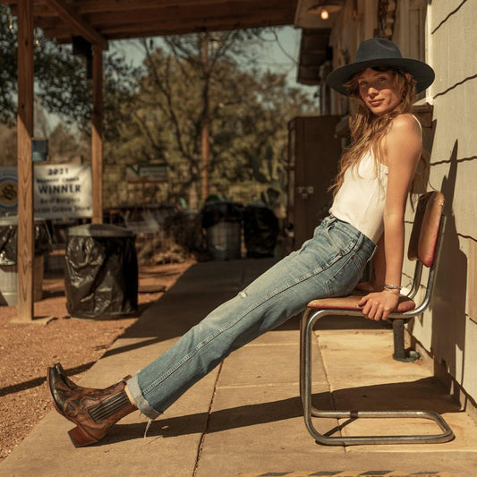 Women Shorties Stetson Cici Boots Brown