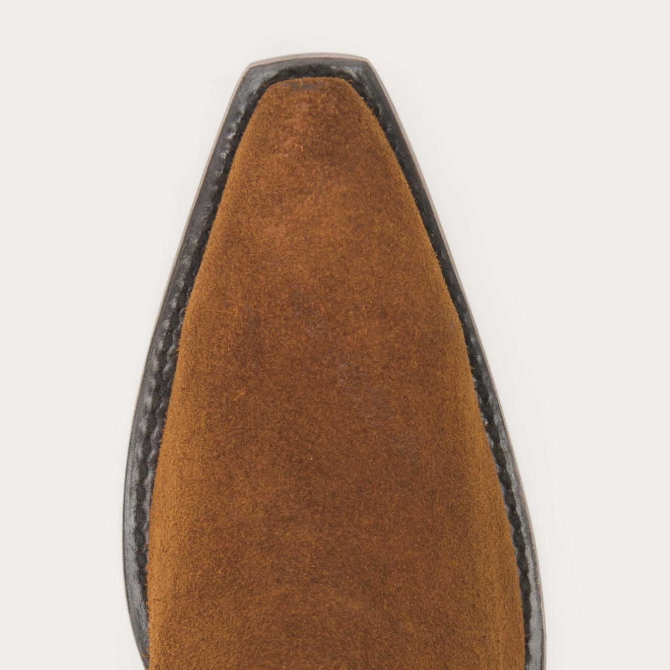 Women Shorties Stetson Halle Suede Fringe Side Zip Boot Brown