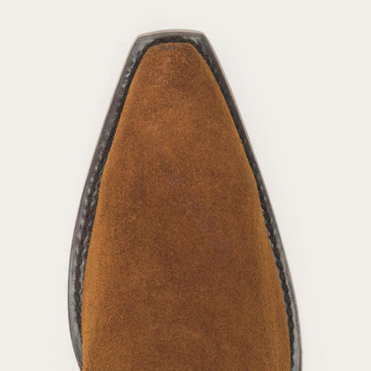Women Shorties Stetson Halle Suede Fringe Side Zip Boot Brown