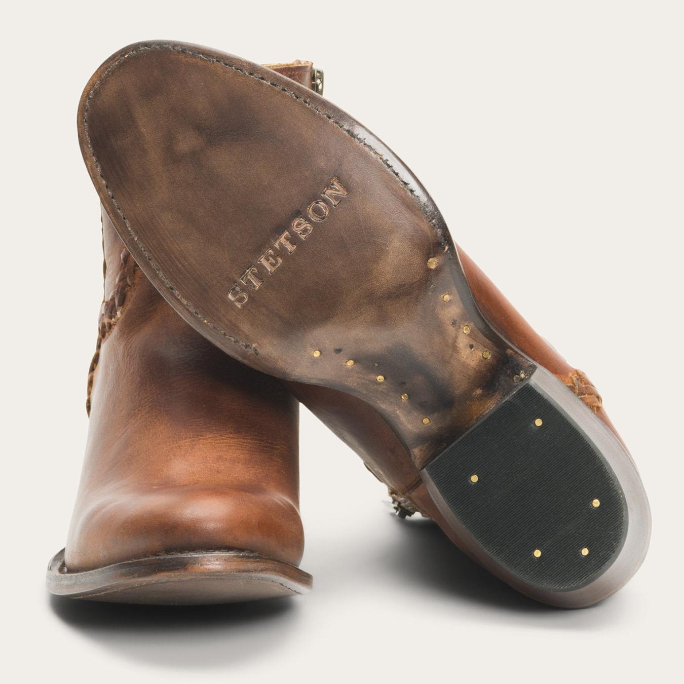 Women Shorties Stetson Pixie Boots Brown