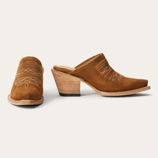 Women Shorties Stetson Reed Western Mules Brown