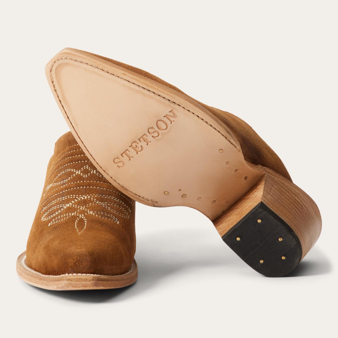 Women Shorties Stetson Reed Western Mules Brown