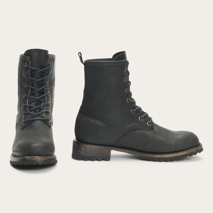 Women Shorties Stetson Sam Lace Up Black Leather