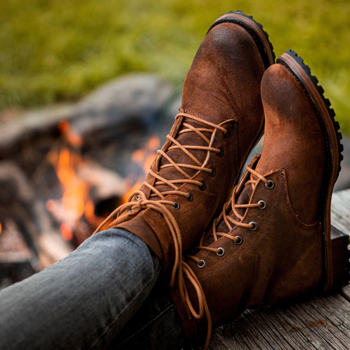 Women Shorties Stetson Sam Lace Up Brown Suede