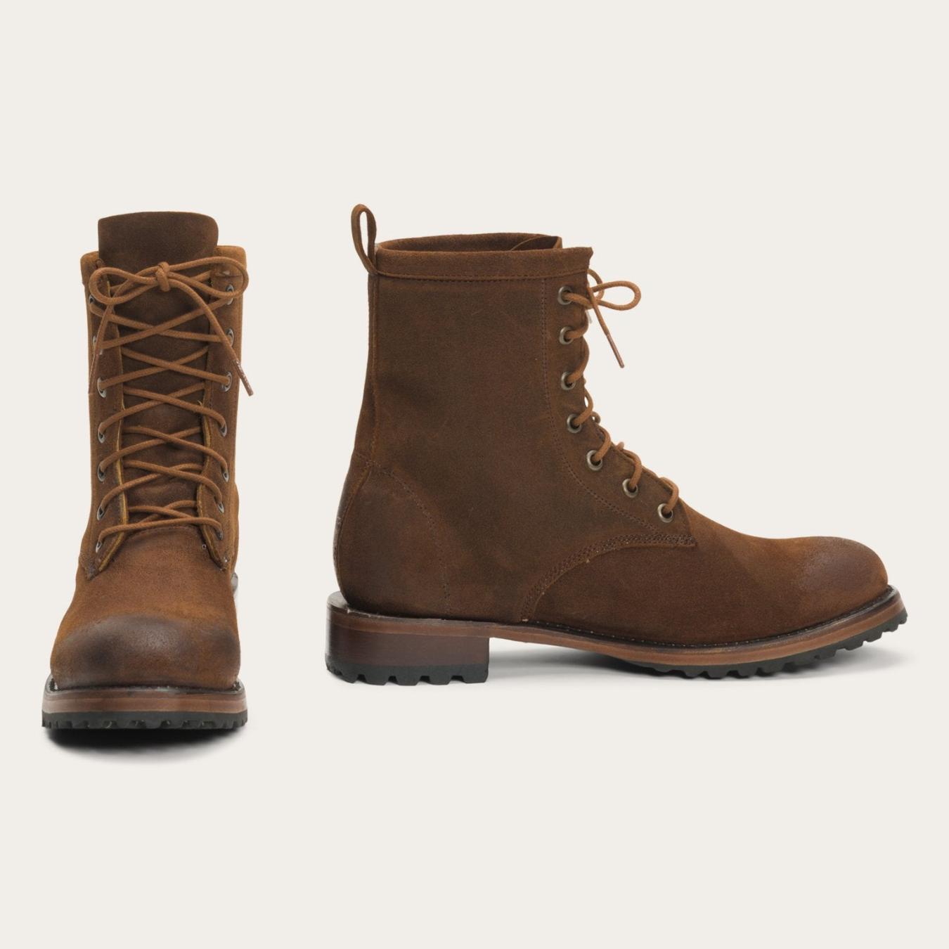 Women Shorties Stetson Sam Lace Up Brown Suede
