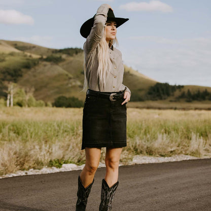 Women Skirts & Shorts Stetson Black Denim 5-Pocket Skirt Black