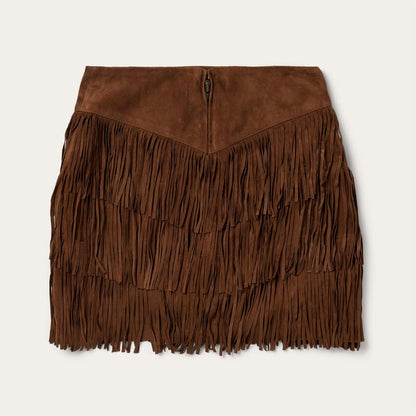 Women Skirts & Shorts Stetson Lamb Suede Fringe Mini Skirt Brown
