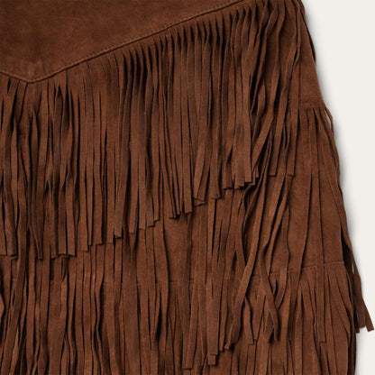 Women Skirts & Shorts Stetson Lamb Suede Fringe Mini Skirt Brown