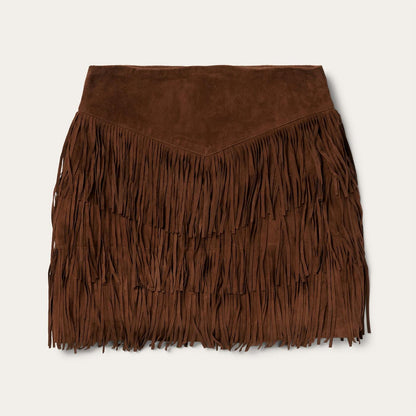 Women Skirts & Shorts Stetson Lamb Suede Fringe Mini Skirt Brown