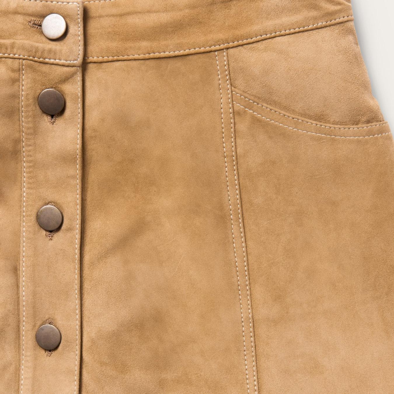 Women Skirts & Shorts Stetson Lamb Suede Gored Skirt Brown