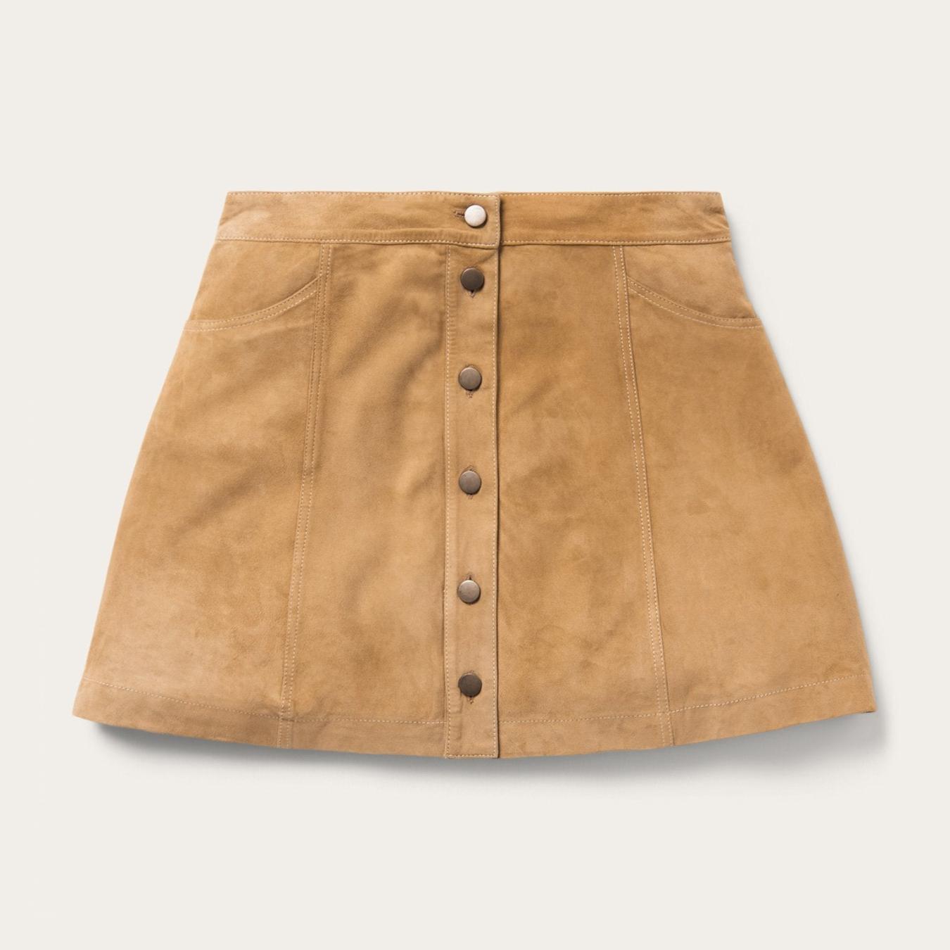 Women Skirts & Shorts Stetson Lamb Suede Gored Skirt Brown