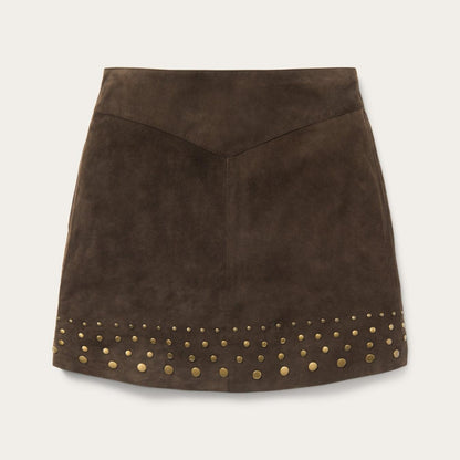 Women Skirts & Shorts Stetson Lamb Suede Skirt With Nailheads Brown