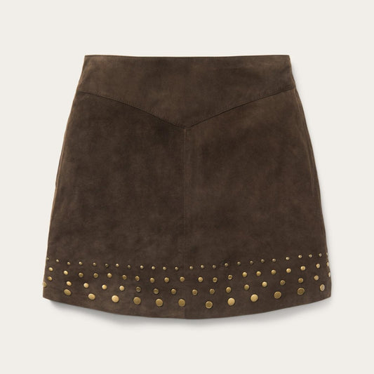 Women Skirts & Shorts Stetson Lamb Suede Skirt With Nailheads Brown